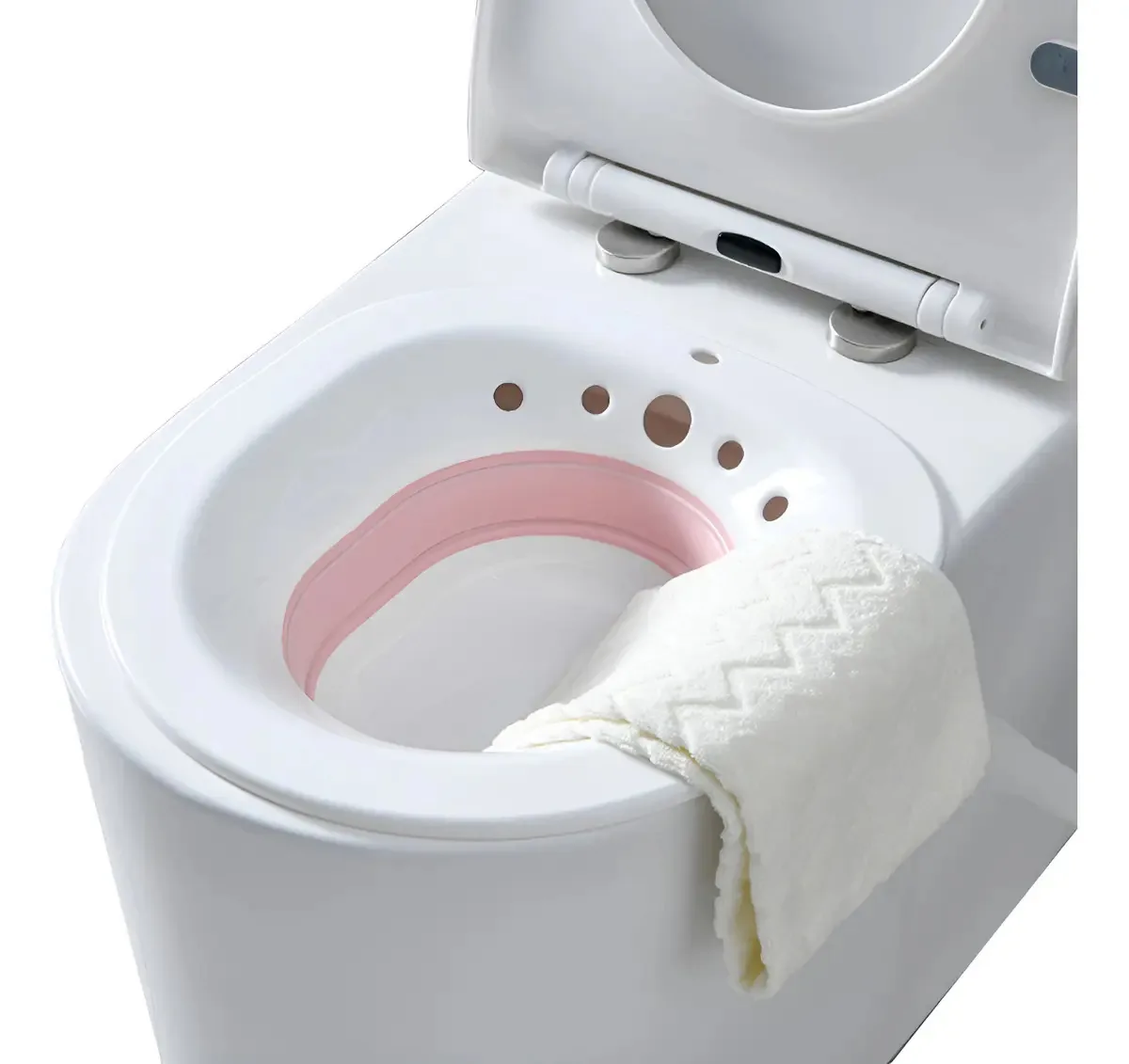 Assento de banho perineal para hemorróidas com bidé rosa enxaguante