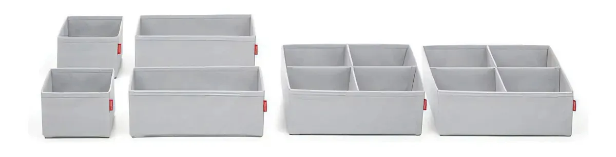 Organizadores de gavetas, 3 peças. Marca: Rayen Cor: Cinza