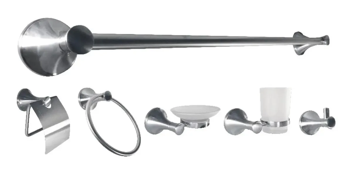 Conjunto moderno de acessórios de banheiro cromados (6P.) JAB5020c