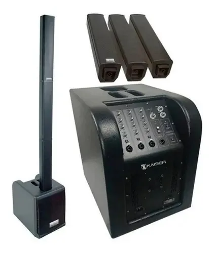 Sistema de áudio Kaiser de 3 torres com mixer de subwoofer Kps5010