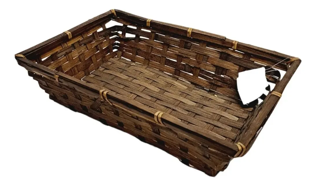Cesta retangular de vime #310547 x 4 unidades cor chocolate