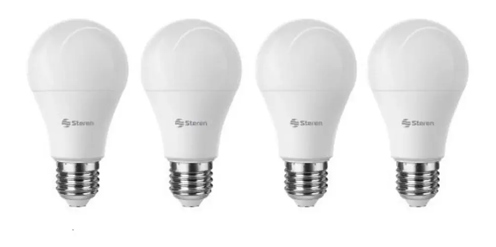 4 lâmpadas LED frias, 12 W