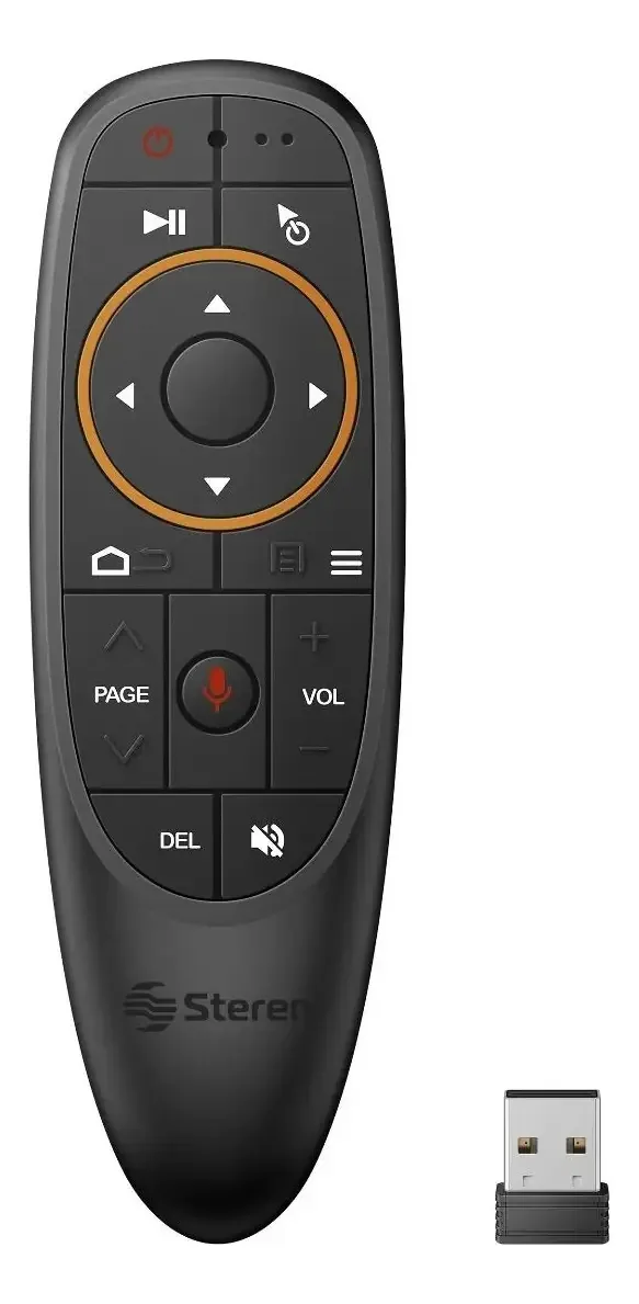 Air Mouse/controle remoto para caixa de TV cor preta