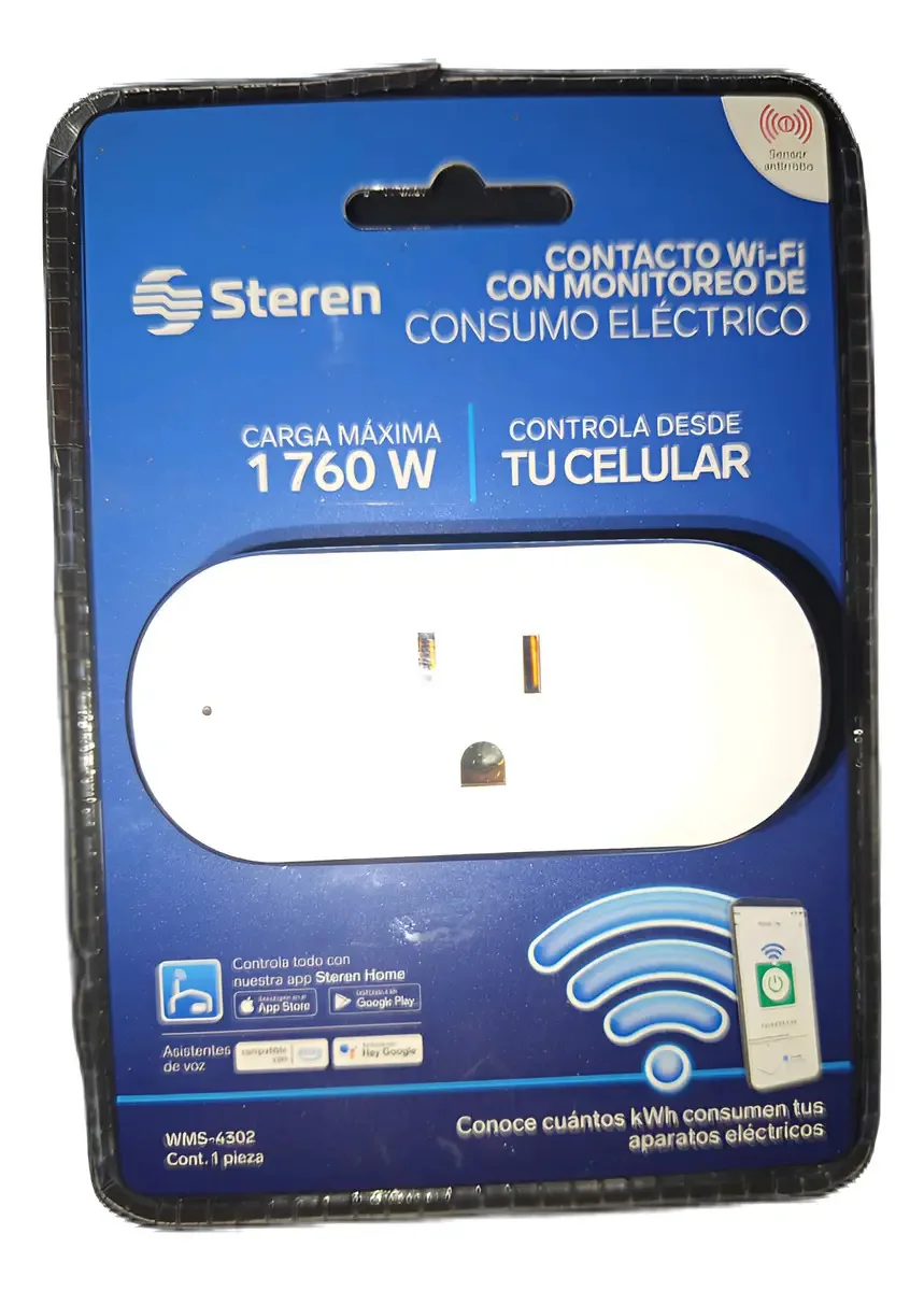 Contato Wifi Steren White com monitoramento elétrico