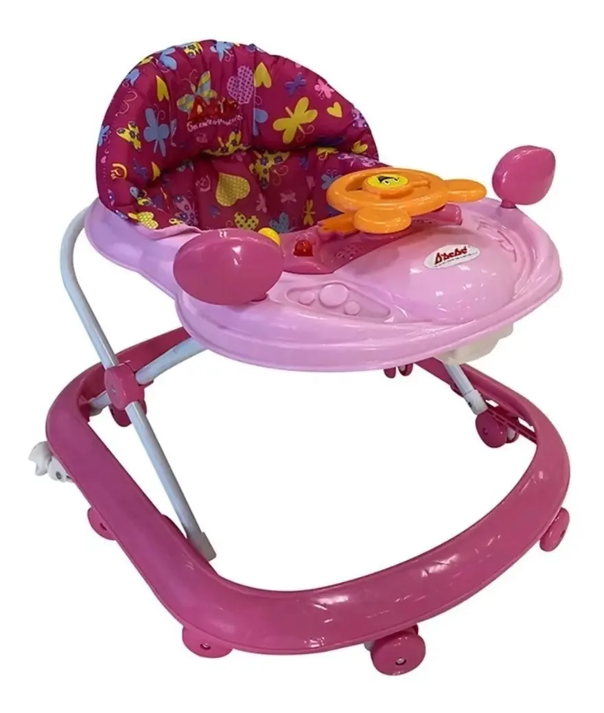 Andador D'bebé Piccola musical cor rosa