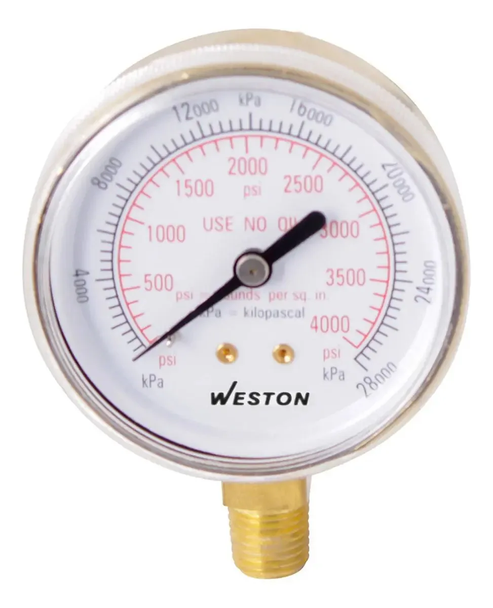 Medidor de pressão de oxigênio 2 3/4 - 1/4 Npt Power 200psi