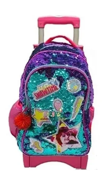 Mochila reversível com rodas de lantejoulas Soy Luna