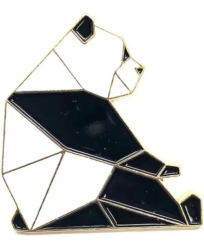 Broche de aço inoxidável Sarosa Panda Color para homens
