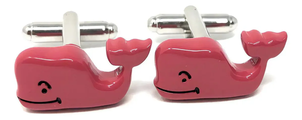 Abotoaduras modernas para desenhos masculinos em cores de baleia Sarosa