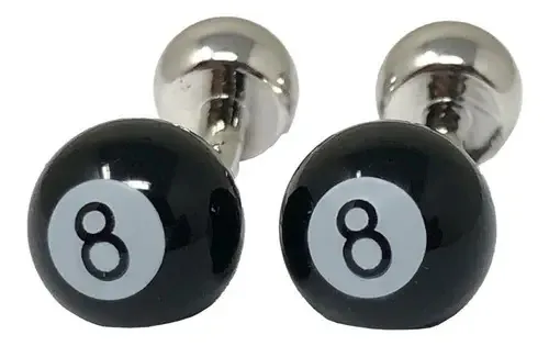 Abotoaduras duplas de design original para homens Sarosa Color Black Ball 8