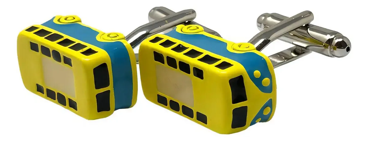 Abotoaduras de design original para homens Sarosa Retro Yellow Color
