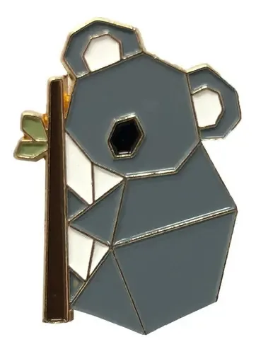 Broche de aço inoxidável Sarosa Koala Color para homens