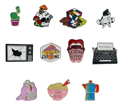 Broche de aço inoxidável Sarosa Cactus Color para homens