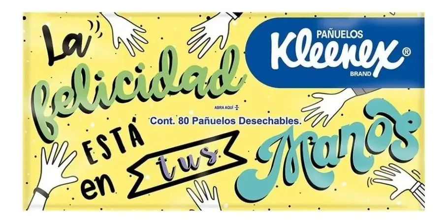 Lenços Descartáveis Kleenex Embalagem com 80 Peças