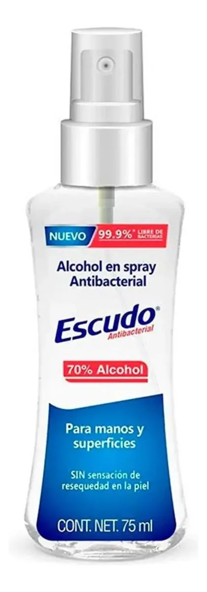Alcool em Spray Escudo Antibacteriano 75ml
