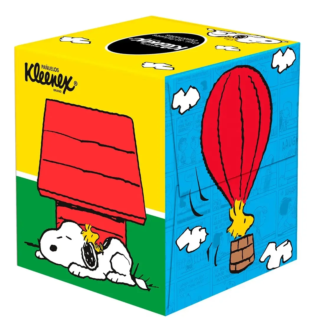 Lenços Descartáveis Kleenex Snoopy Dupla Camada 80 Unidades Branco