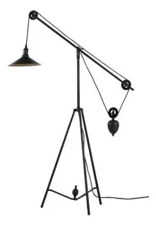 Luminária de chão modelo Jasper - preta | Këssa Furniture
