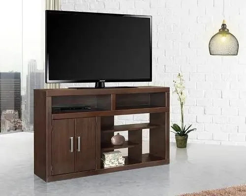 Mesa de TV Regina - Móveis Capuchino Këssa. Cor Marrom