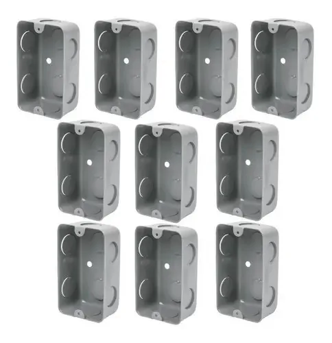 Kit de 10 ½ chalupas para conexões elétricas. Cor: Cinza