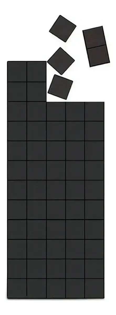 Folha de artesanato magnética adesiva flexível 2x2cm Adir Color Black