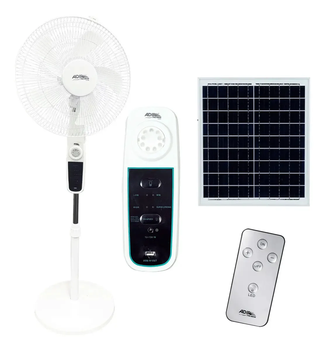 Ventilador portátil Adir 12398 - cor branca