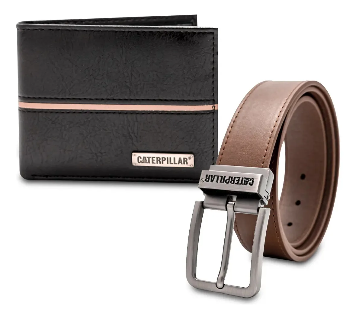 Conjunto de carteiras Caterpillar Color Cat598 Slim Caterpillar, design de tecido liso