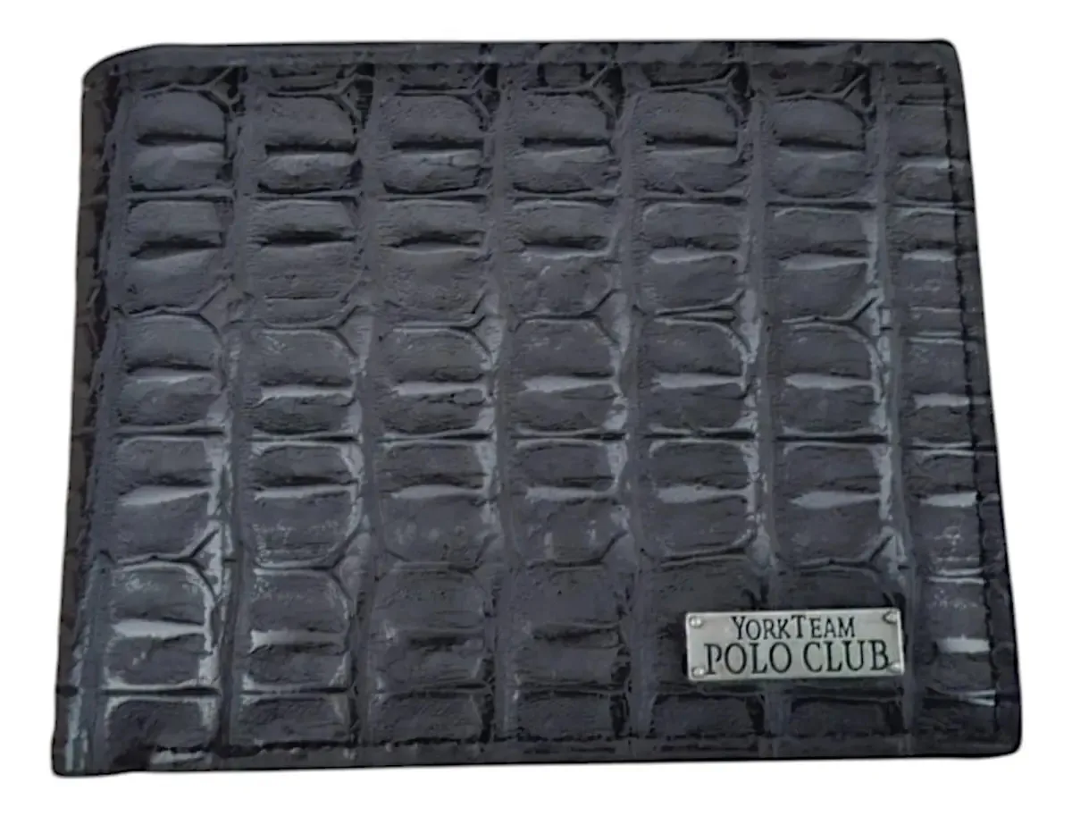 Conjunto de carteiras masculinas Polo Club Black Kit