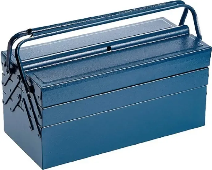 Caixa de ferramentas de metal azul +21 bandejas Toolcraft