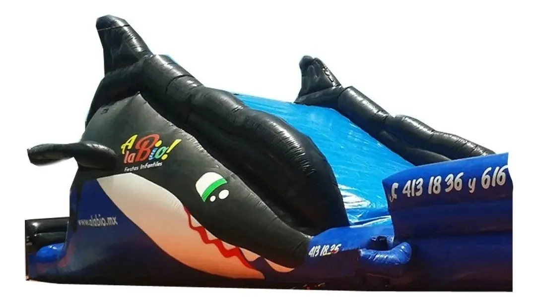 Orca gigante inflável Brincolin | Aquática | Azul marinho