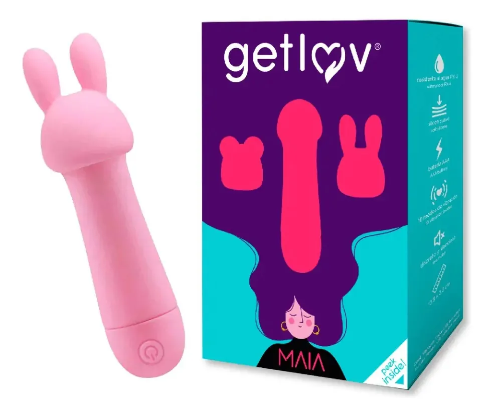Massageador vibratório para exercícios corporais Getlov Pink Rabbit