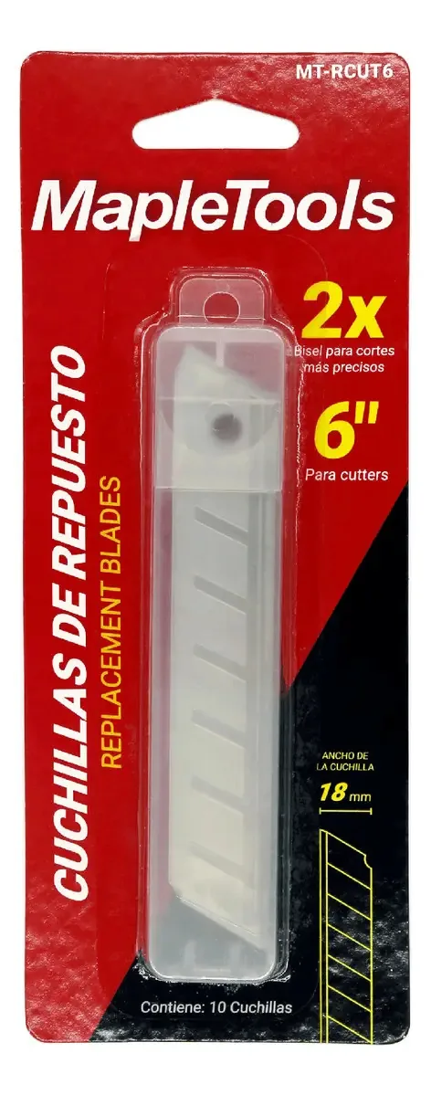 24 Pacotes de Reposição Para Estilete 6 Com 10 Peças 18mm Maple T