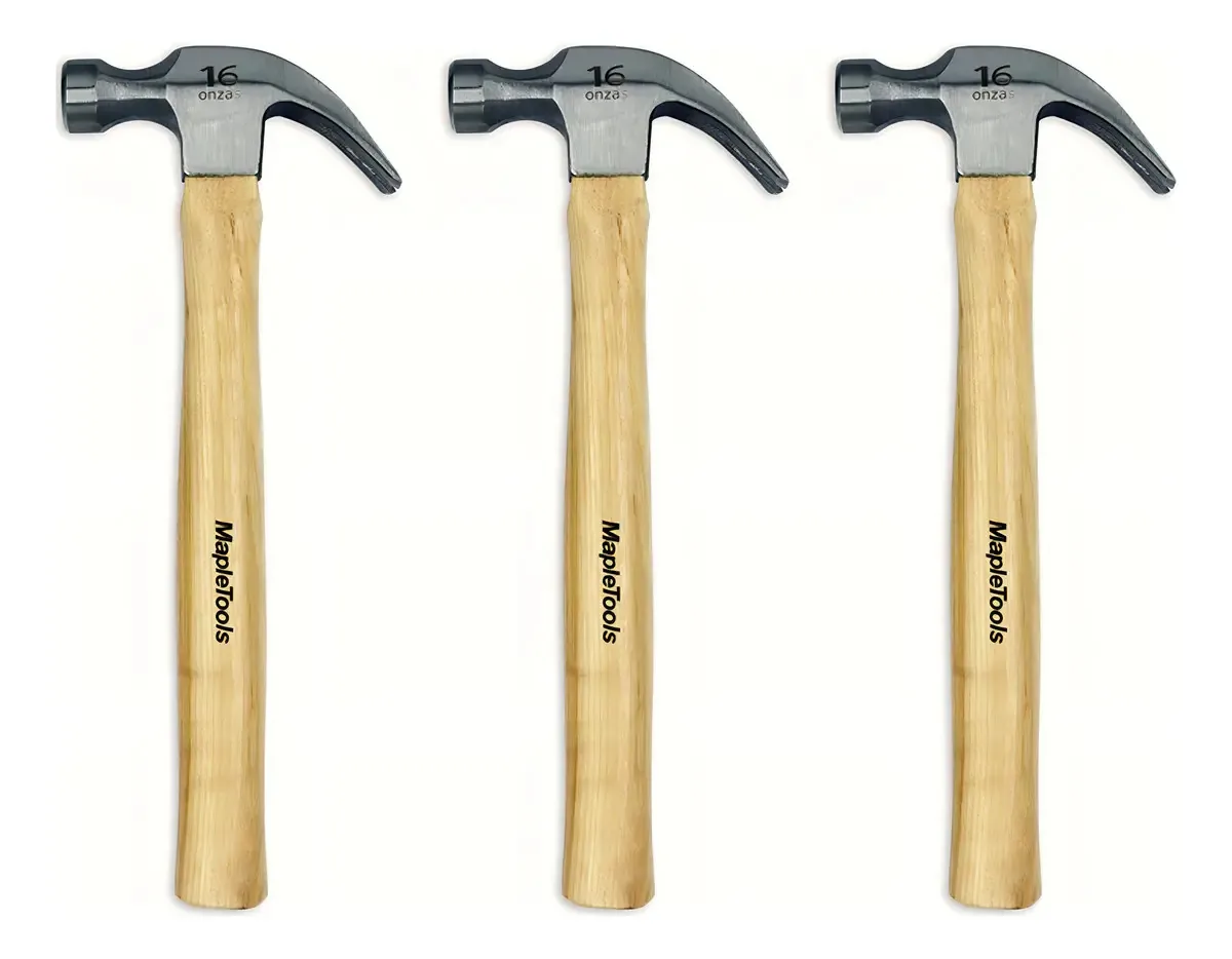 Pacote de 3 ferramentas Martillos Chiva Mango Hickory 16 Oz Maple