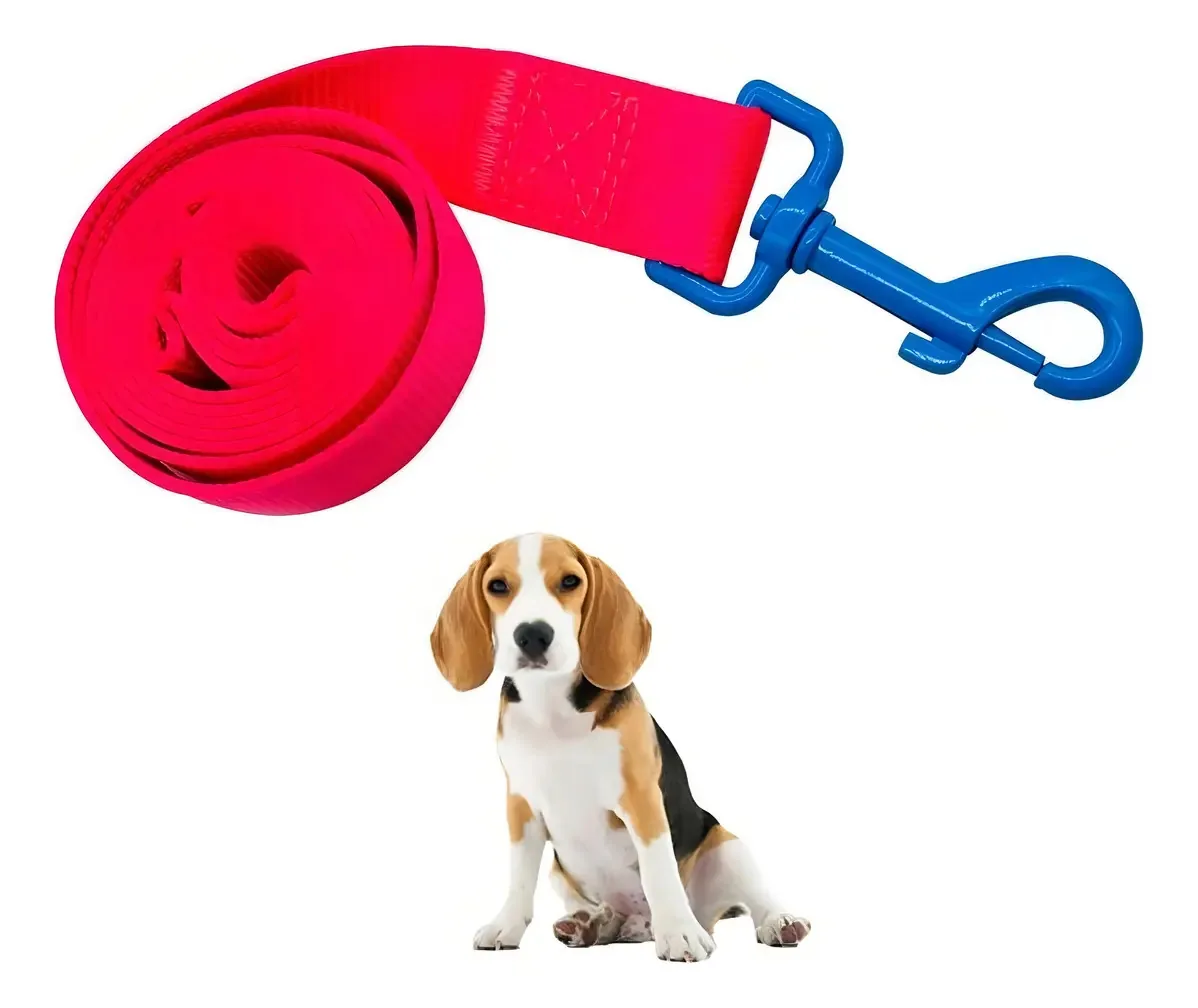 Coleira rosa neon para cães pesados de raça média