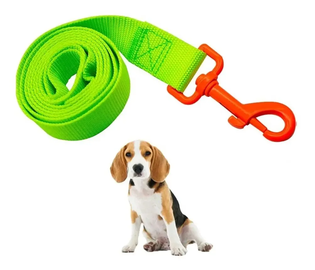 Coleira de neon verde para animais de estimação de raça média pesada para cães