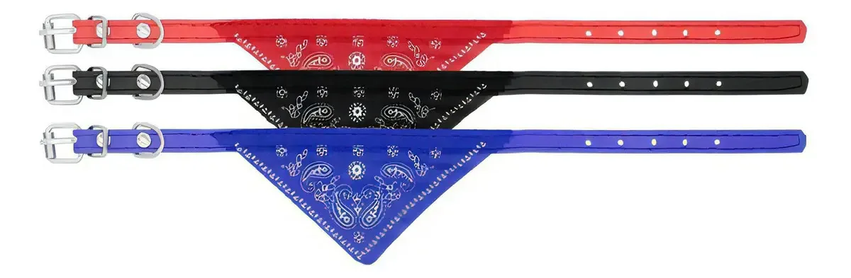 Coleira para cães de raça média, lenço paliacado, 3 , coleira multicolorida, tamanho M