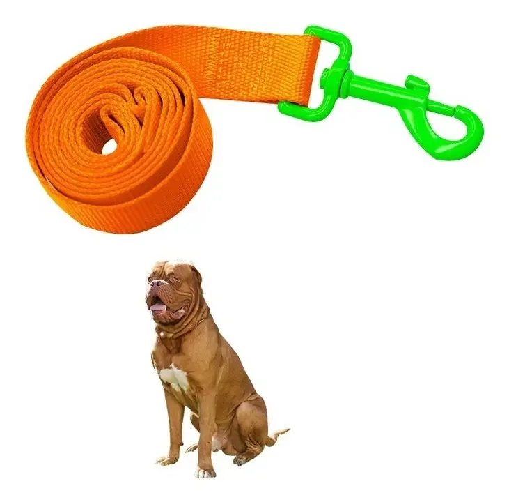 Coleira de neon para animais de estimação pesada de raça grande para cães, cor laranja