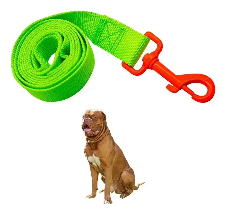 Coleira de neon para animais de estimação pesada de raça grande para cães, cor verde