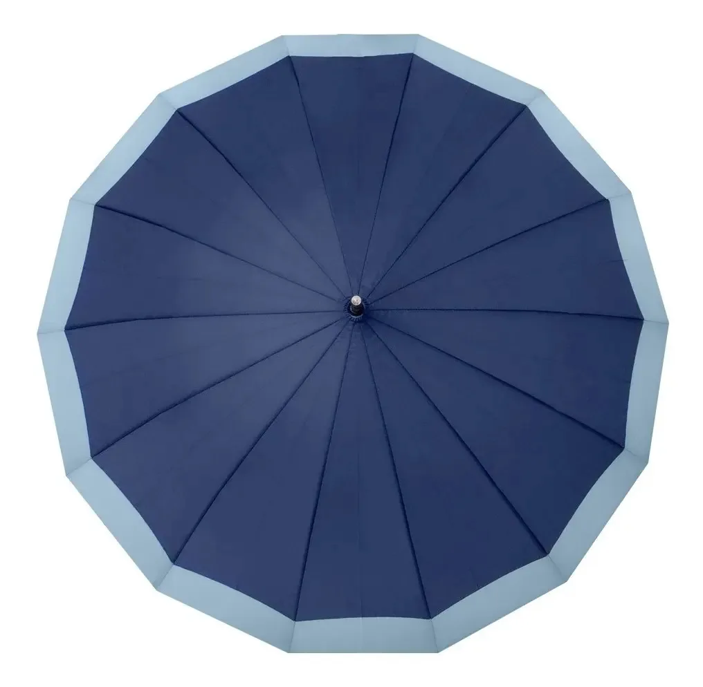 Guarda-chuva manual Guarda-chuva dobrável com alça reta, cor azul pesado