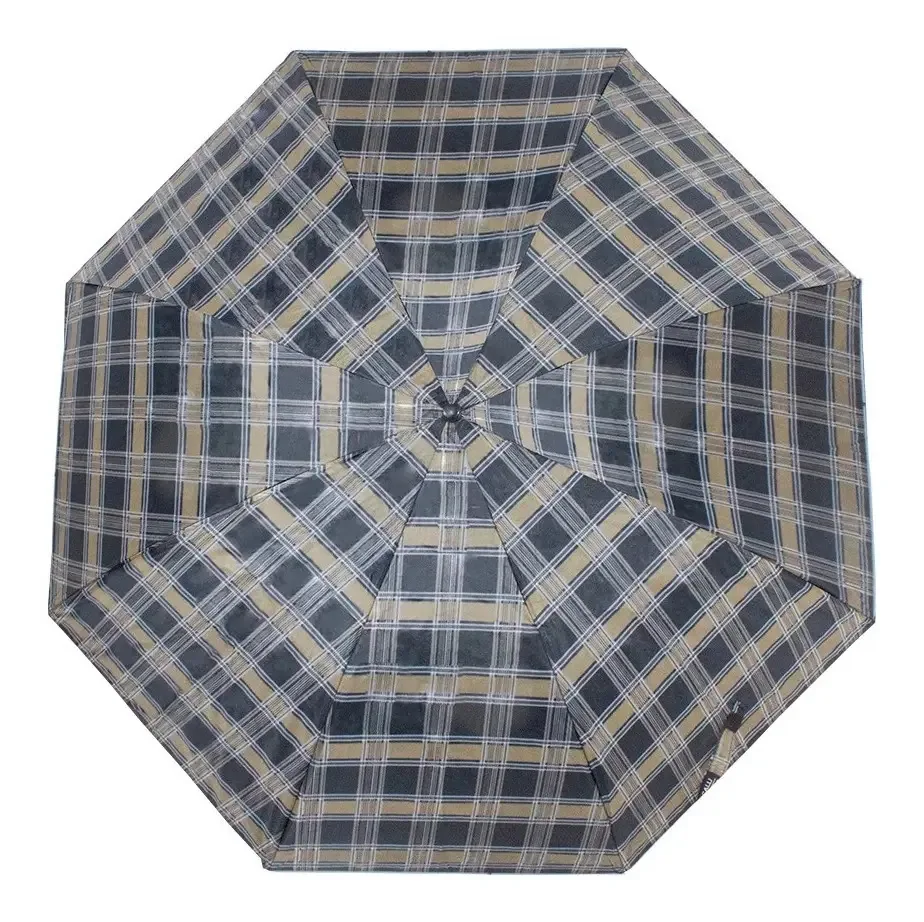 Guarda-chuva de bolso resistente semiautomático cinza