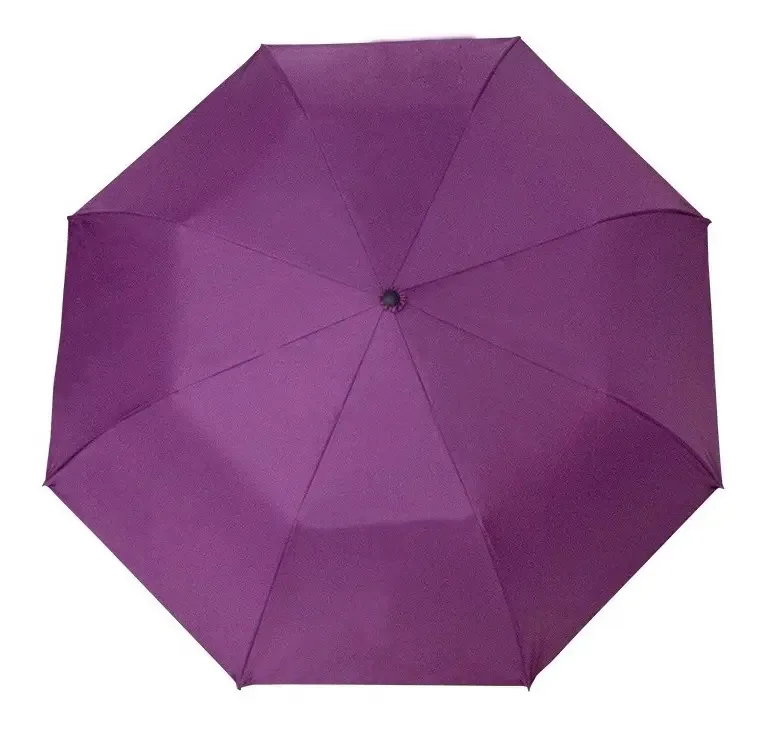 Guarda-chuva de bolso semiautomático colorido roxo
