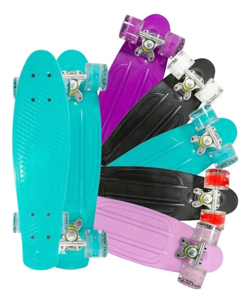 Skate Penny Classic Colored Banana com luz LED