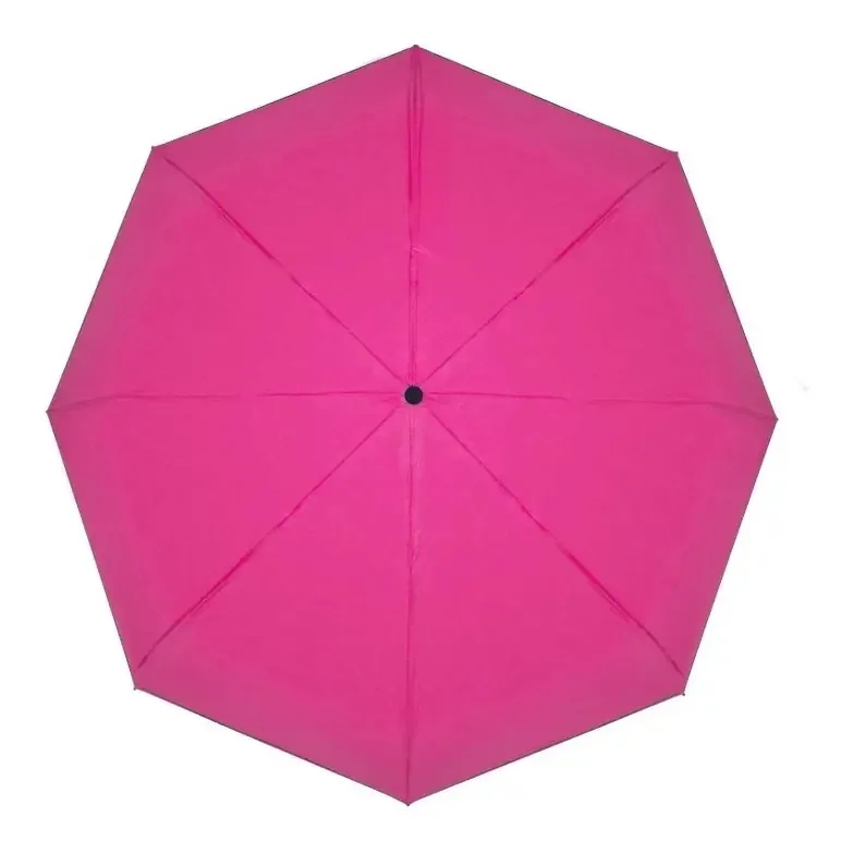 Cores automáticas resistentes a guarda-chuvas de bolso, filtro UV, cor fúcsia