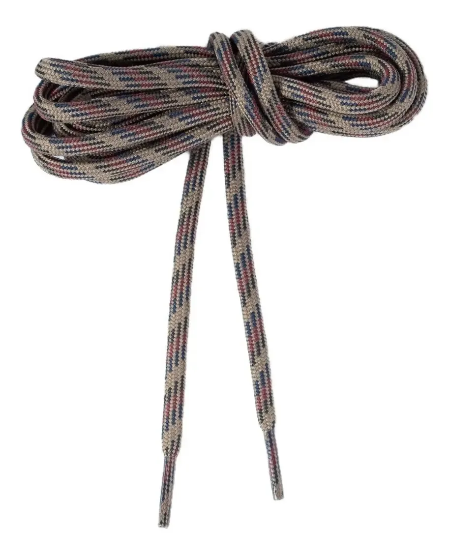 Cadarços redondos para botas, comprimento: 120 cm, cor: cáqui-azul