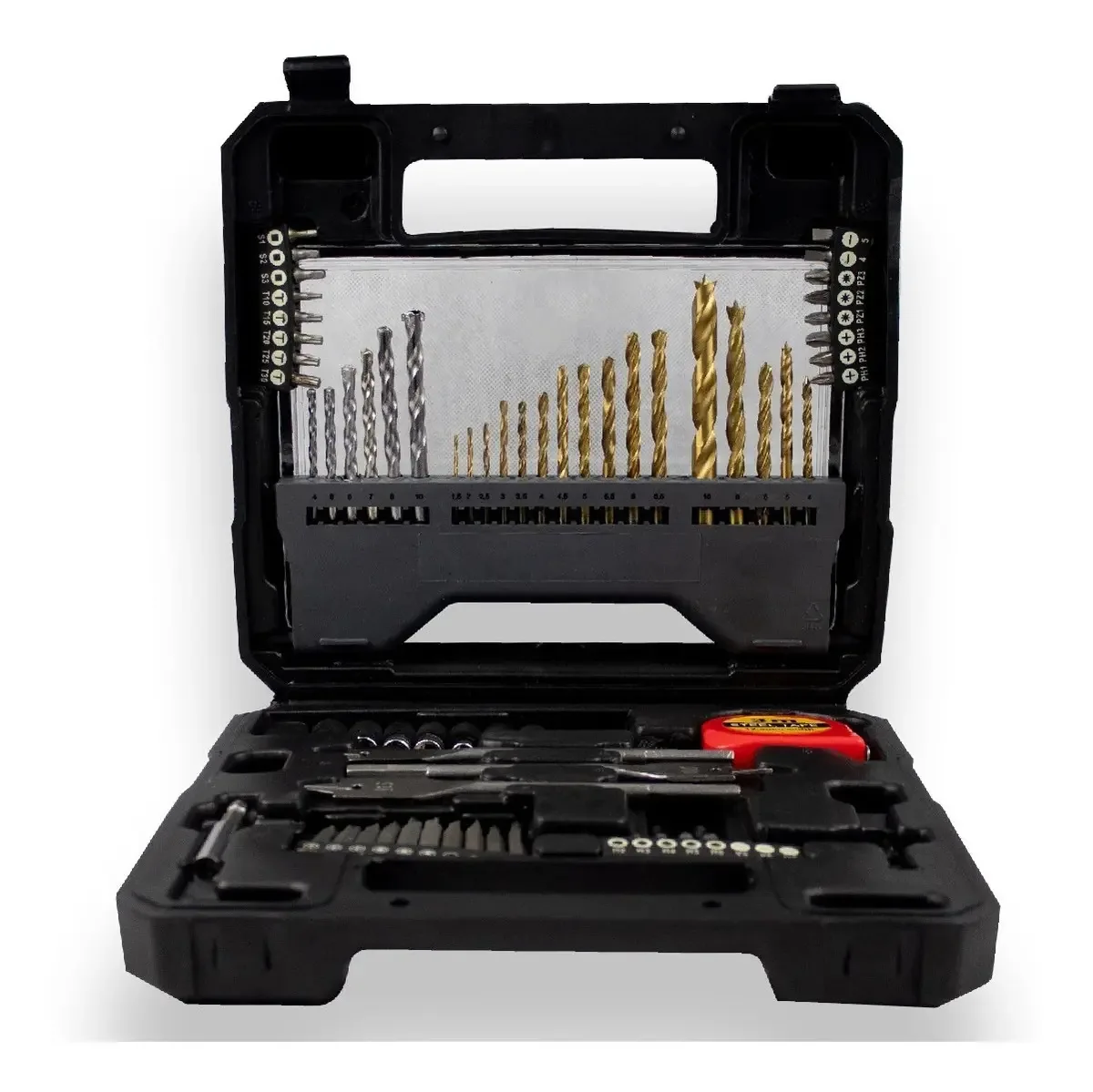 Broca multimaterial de 70 peças, kit de ferramentas e brocas