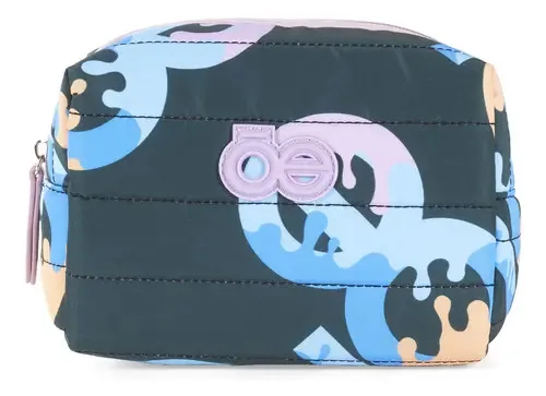 Bolsa de cosméticos Cloe para mulheres e meninas, têxtil, acolchoada, cor, multicolor