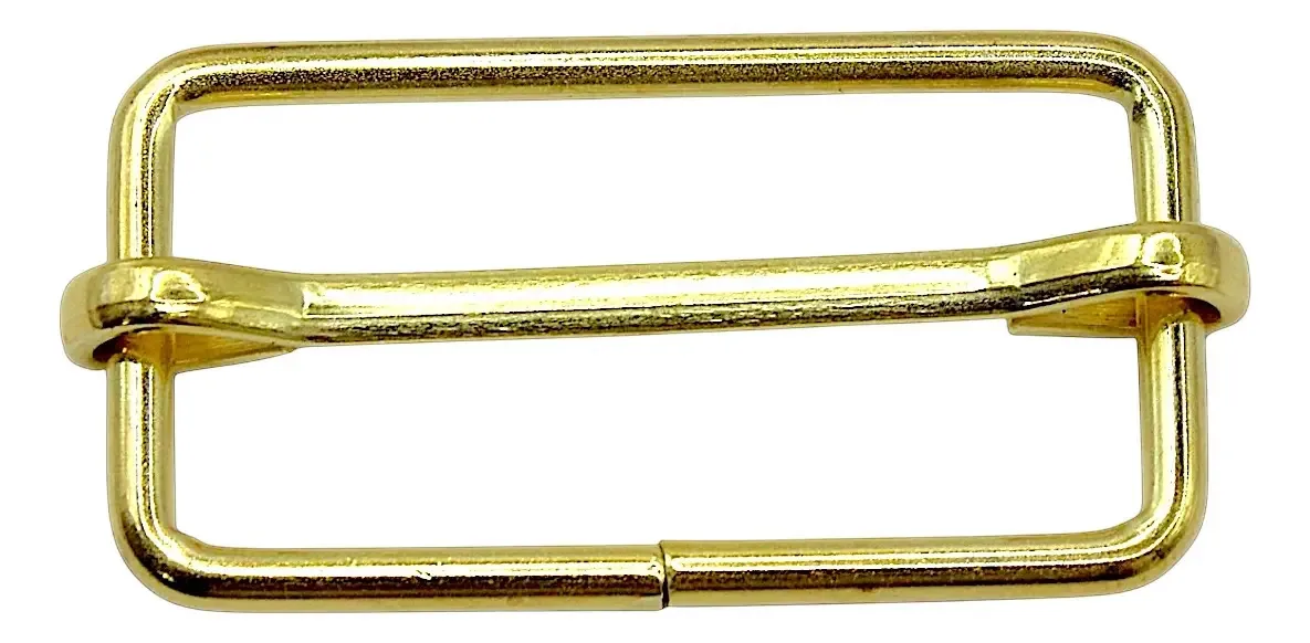 Pacote: 100 fivelas deslizantes deslizantes #38 Metal para fita colorida de latão brilhante