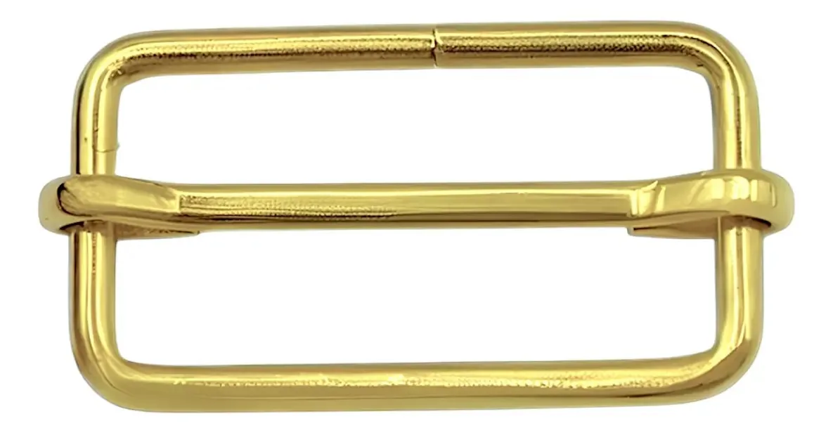Pacote de 12 fivelas deslizantes deslizantes #32 Metal para fita colorida de latão brilhante