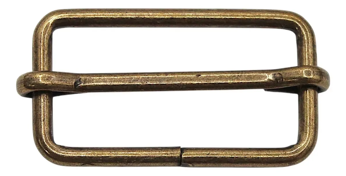 Pacote de 12 fivelas deslizantes deslizantes #32 Metal para fita colorida de latão antigo