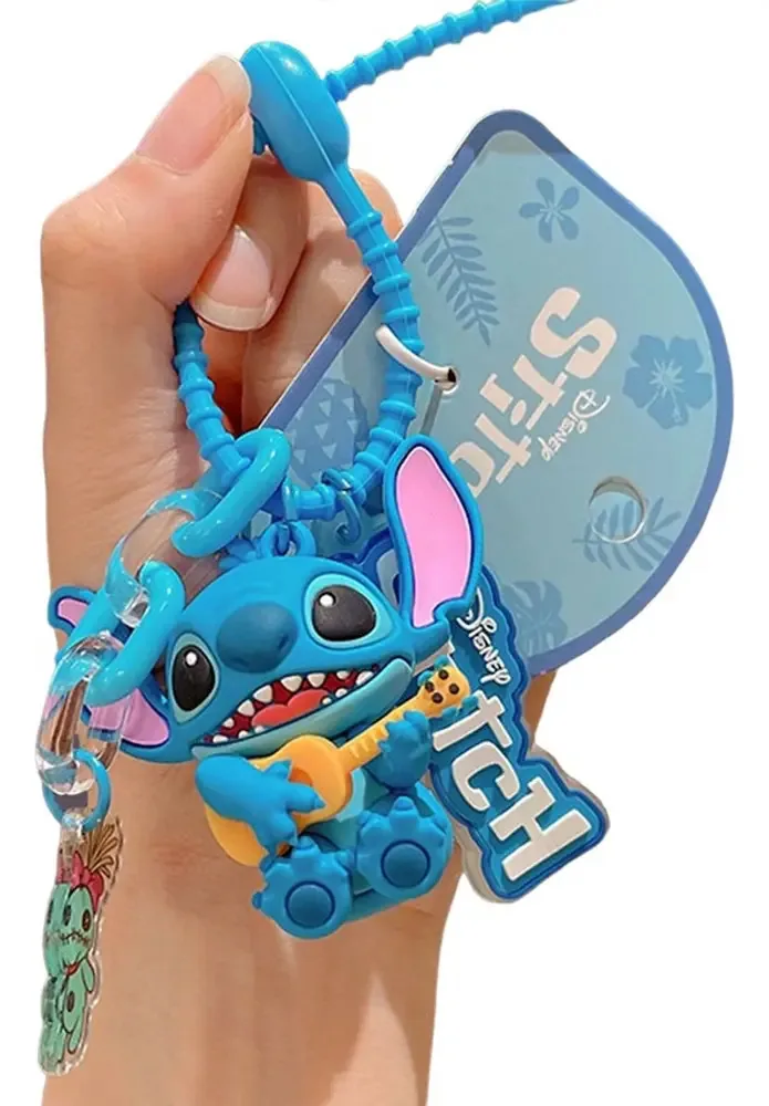 Chaveiros de guitarra Stitch Hawaii