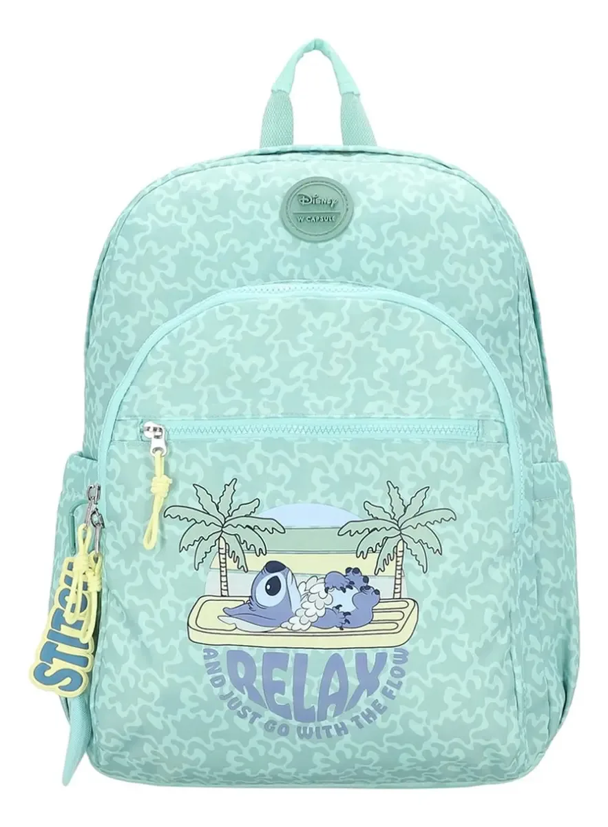 Mochila escolar W Capsule HBHEBELO6CW, cor menta, design gráfico 7L